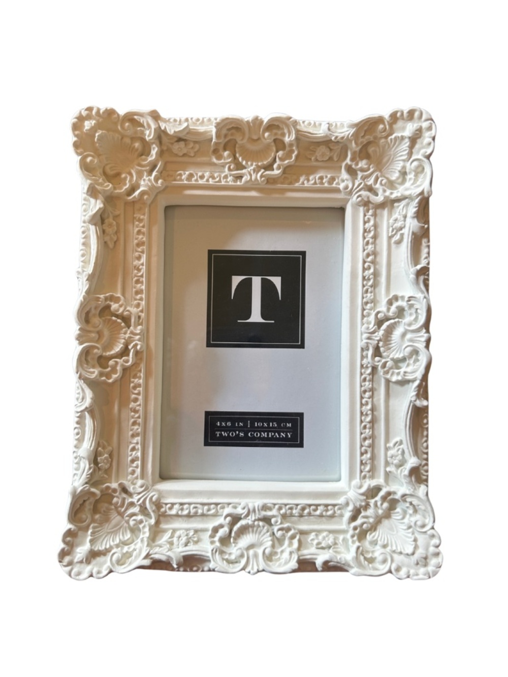 NEW Two's Company White Picture Frame - 4 x 6